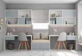 Study-office-finished-in-Light-grey-and-Alpine-White-with-a-cushion-seating-in-centre-1
